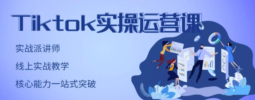 TikTok实操运营课，手把手账号实战，适合零基础Tiktok新人网创吧-网创项目资源站-副业项目-创业项目-搞钱项目网创吧