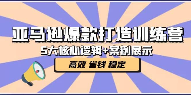 亚马逊爆款打造训练营：5大核心逻辑+案例展示 打造爆款链接 高效 省钱 稳定网创吧-网创项目资源站-副业项目-创业项目-搞钱项目网创吧