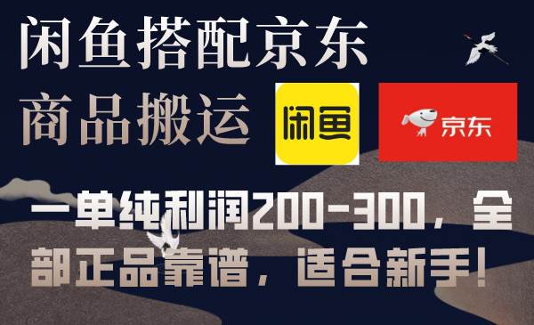 闲鱼搭配京东备份库搬运，一单纯利润200-300，全部正品靠谱，适合新手！网创吧-网创项目资源站-副业项目-创业项目-搞钱项目网创吧